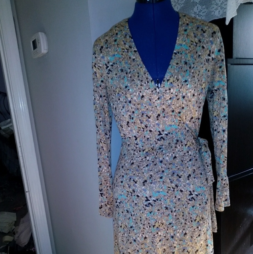 Diane Von Furstenberg Silk Knit Wrap Dress